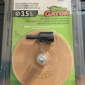 Gator 3.5 inch Eraser Wheel with Arbor 4000 RPM